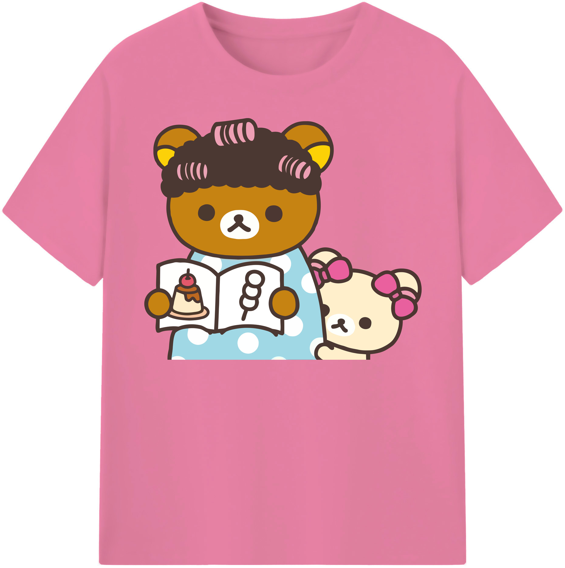 （画像用） リラックマ リラックマ キイロイトリ Rilakkuma Korilakkuma Kiiroitori 綿100％半袖Tシャツ（フロントプリント）